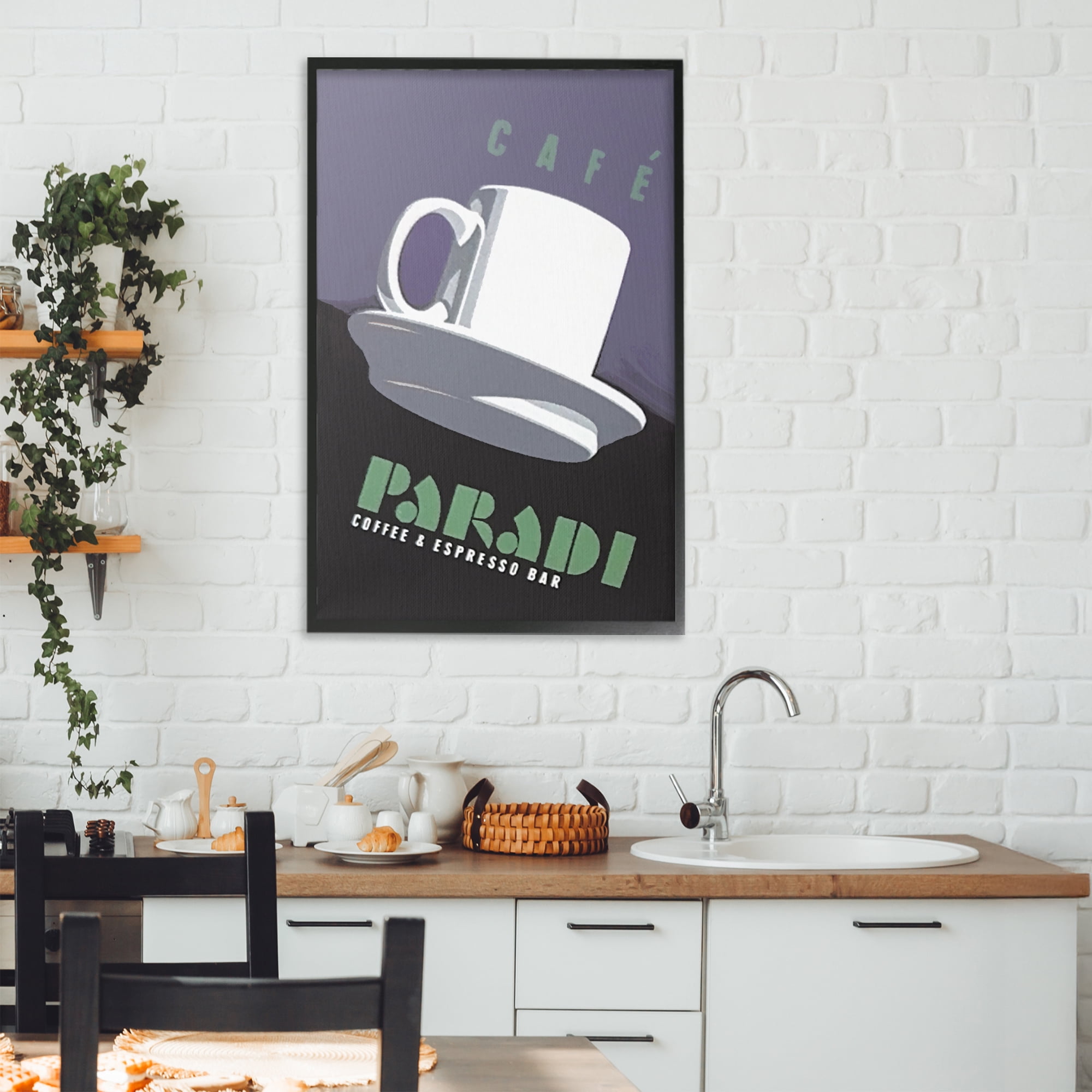 Stupell Industries Paradi Coffee & Espresso Black Framed Giclee Art, design by Jadei Graphics