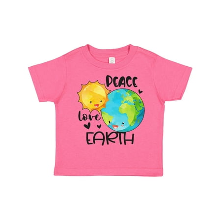 

Inktastic Earth Day Peace Love Earth Gift Toddler Boy or Toddler Girl T-Shirt