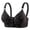 Black, variant on Floral Front Button Bra Womens Adjustable Strap V-Neck Comfortable Push Up Support Shaping Bralette Red Half Bras for Lady Strapless 38