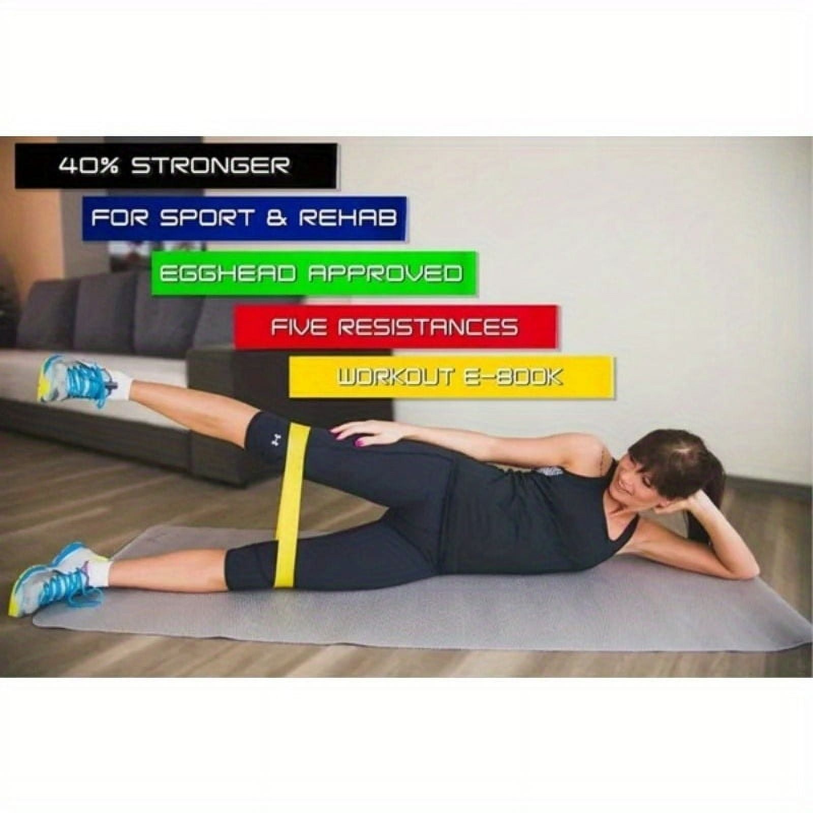 DABEI 1pc Heavy Duty Latex Resistance Band, Exercise Yoga Elastic Band For Sport Strength Training, Body Stretching, Workout, Pilates