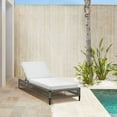 thumbnail image 3 of Felicia Outdoor Patio Adjustable Chaise Lounge Chair in Aluminum with Grey Rope and Cushions, 3 of 10
