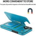 thumbnail image 5 of KOMI Phone Case Design for iPhone 16 Flip Folio Wallet Case with Credit Card Holder Slot PU Leather Phone Cases Durable Kickstand Protective Cover for Women Men Girls 6.1 inch Blue, 5 of 7
