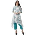 thumbnail image 2 of Moomaya Indian Tunic Top Pant Set 3/4 Sleeves Printed Women Designer Kurta Kurti, 2 of 6