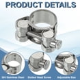 thumbnail image 3 of T-Bolt Hose Clamp, Intercooler Pipe Tube Clamps Stainless Steel Radiator Hose Clamp 20-22mm, 3 of 6