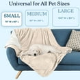 thumbnail image 6 of PETMAKER Dog Blanket - 60x70in Sherpa Blanket for Bed, Couch or Car (Cream), 6 of 11