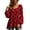 Multicolor04, variant on Women Christmas Print Long Sleeve Tops Scoop Neck Lantern Sleeve Loose Casual Holiday Tunic Blouses