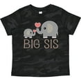 thumbnail image 3 of Inktastic Big Sis Elephant Girls Toddler T-Shirt, 3 of 5