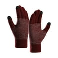 thumbnail image 2 of Dyfzdhu Knitted Gloves Fall Winter Fleece Thickened Gloves Warm Touchscreen Outdoor Wool Gloves Red, 2 of 3