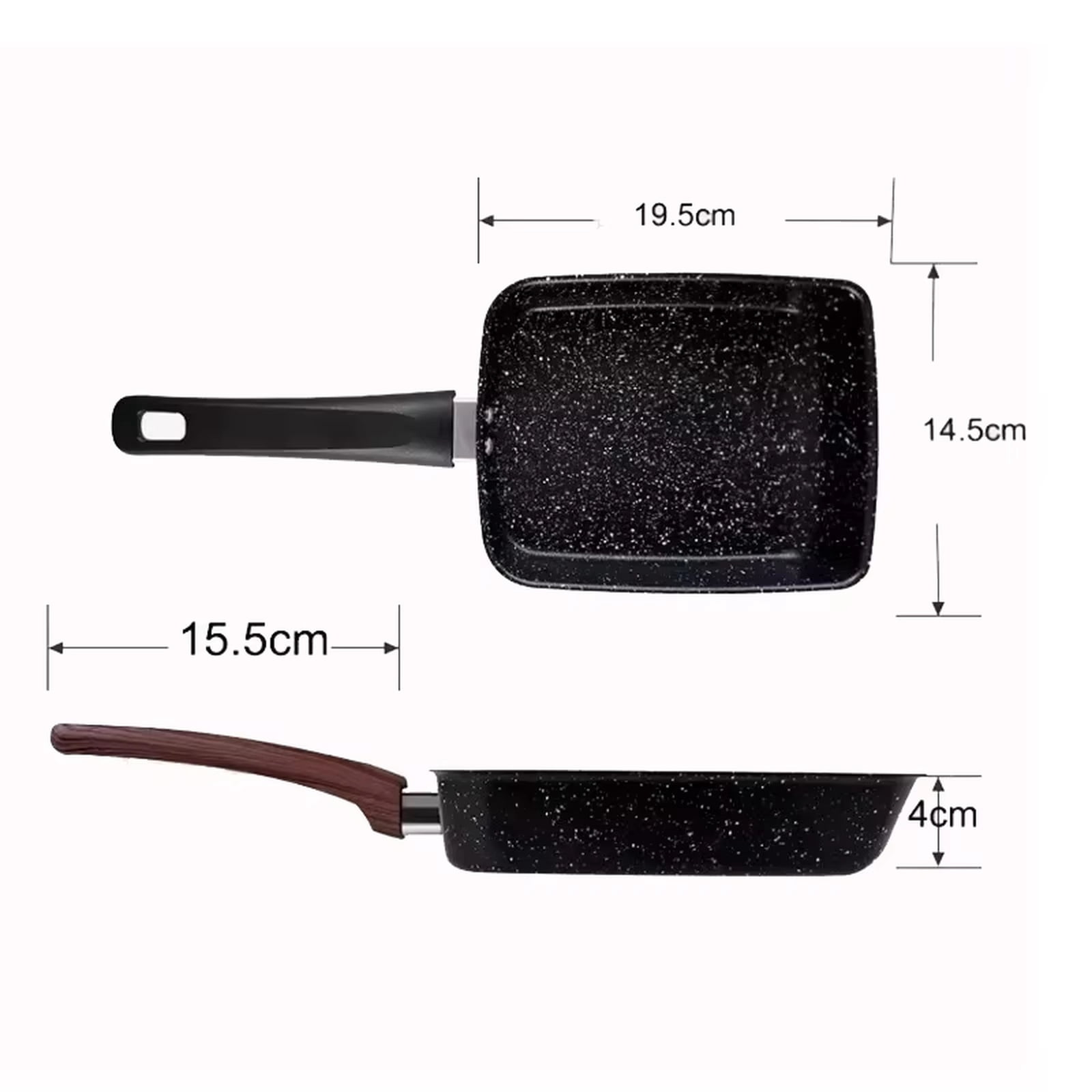 Omelette Pan 7.6x5.7in – Non Stick Japanese Tamagoyaki Pan, Rectangle Frying Pan for Egg Roll Square Cooking