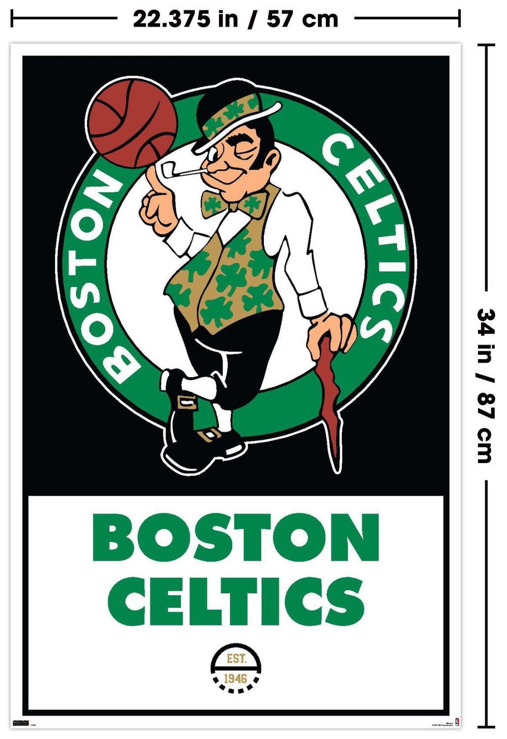 NBA Boston Celtics - Logo 21 Wall Poster, 22.375" x 34"