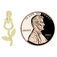 thumbnail image 5 of 14k Yellow Gold, Mini Long Stem Rose Pendant Charm 8mm with 16" Dainty Neck Chain, 5 of 7