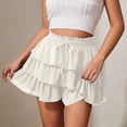 thumbnail image 5 of Flowy Shorts for Women Boho Ruffle Tiered Butterfly Skorts High Waist Mini Skirts Casual Shorts, 5 of 7