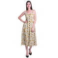 thumbnail image 3 of Moomaya Printed Cotton Casual Spaghetti Strap Dress Flared Maxi Summer Dresses For Women, 3 of 7