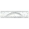 westcott 6-inch metric protractor ruler (w-43 bp)