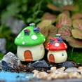 thumbnail image 5 of Colorful Miniature Terrarium Craft Decorations Mini Mushroom House Micro Landscape Garden Accessories GREEN M, 5 of 8