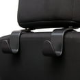 thumbnail image 1 of Gancho para reposacabezas de asiento de coche, paquete de 2, organizador de almacenamiento universal para bolso, monedero, abrigo, apto para vehículo universal, color negro, tipo S, 1 of 5