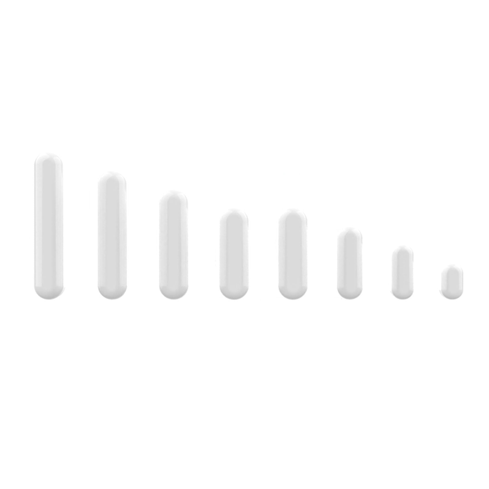 8PCS PTFE Stirrer Stirring Rod, White, Laboratory Rod