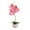Pink, variant on Elainilye Round Pot Phalaenopsis Artificial Flower Arrangement, Three Bloom Simulation Floral Bonsai, Fake Green Plant Potted Decor For Home