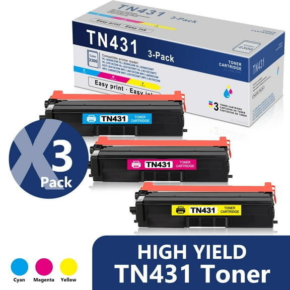 TN431 Toner Cartridge Replacement for Brother TN-431 Toner for MFC-L8690CDW MFC-L8900CDW Printer