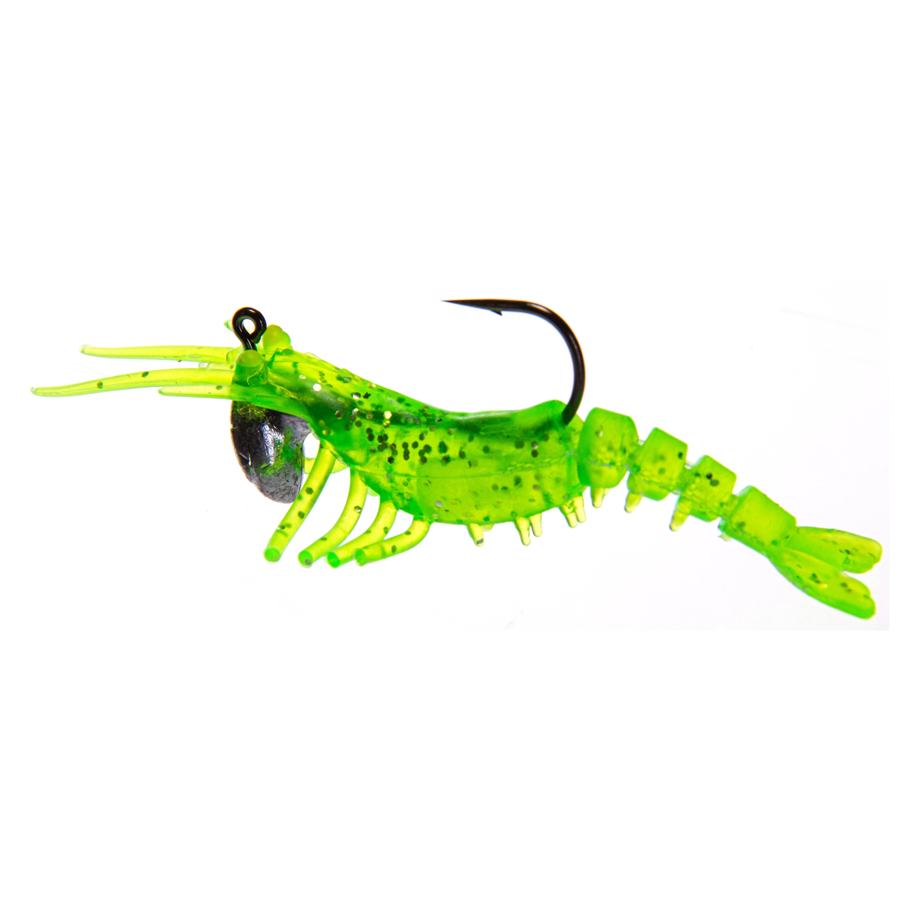 Ozark Trail Soft Plastic Saltwater Shrimp Fishing Lures, 2-Pack