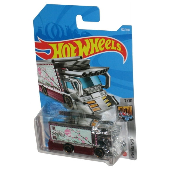 Hot Wheels HW Metro 7/10 (2021) Raijin Express Chrome & Red Toy Car 102/250