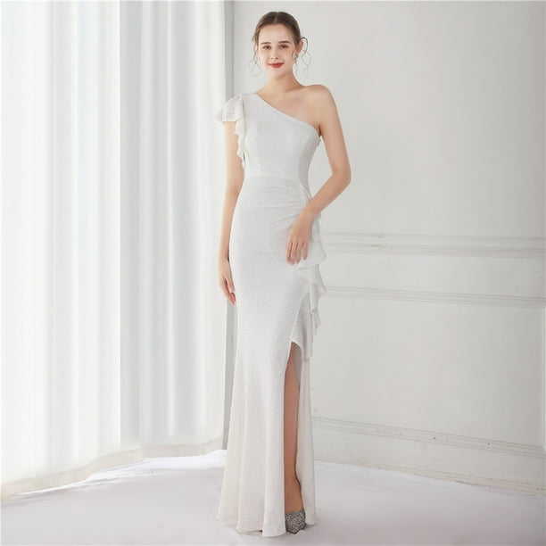 Vestido estilo hada fantasía fiesta vestido de noche sexy largo adelgazante vestido de novia