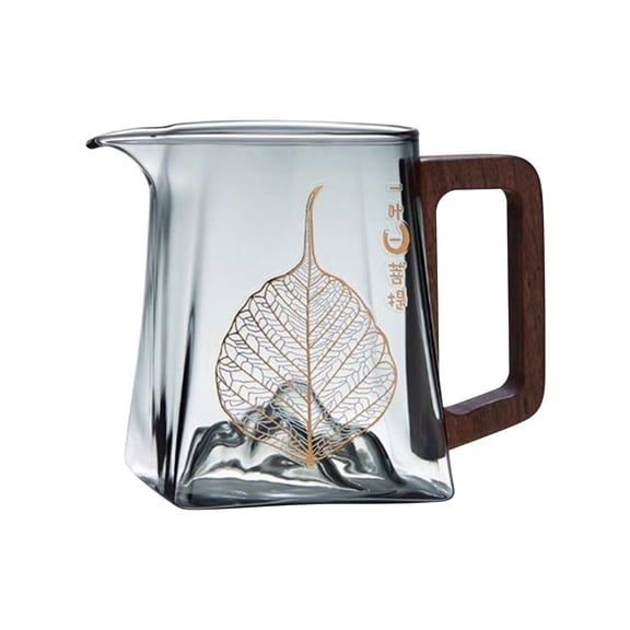 Fnyoxu Tea Kettle with Infuser & Wood Handle,Borosilicate Glass Tea Maker for Loose Leaf Tea,Tea Steeper for Tea