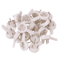 thumbnail image 1 of 60 Pcs Plastic Heavy Wall Picture Frame Hooks Hangers 3-Pin Small White, 1 of 7