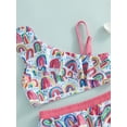 thumbnail image 5 of Kids Girls Swimsuits Rainbow Pineapple Strawberry Ruffle Tank Tops Bikini Sets Infant Beach Swimming Suits, 5 of 8