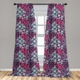 thumbnail image 5 of Ambesonne Psychedelic Curtains, Funky Graffiti Art, Pair of 28"x63", Multicolor, 5 of 5