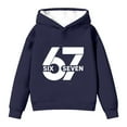 thumbnail image 6 of Tiweut Kids 67 Hoodie 6 7 Meme Six Seven Days of School Hooded Sweatshirt Funny 6 7 Number Printed Long Sleeve Pullover Tops,Navy,5-6 Y, 6 of 6