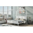 thumbnail image 4 of [US IN STOCK] King Size Canopy Platform Bed with Headboard and Footboard,With Slat Support Leg，White, 4 of 9