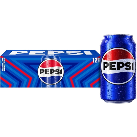 Pepsi Cola Soda Pop, 12 fl oz, 12 pack Cans