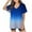 Blue Scrubs for Women, variant on Women's Scrubs with Pocket Gradient Tees Short Sleeve Shirts V Neck Pullover Nursing Working Uniform Fit Trendy Clothing Fashion Summer Yellow XL