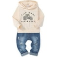 thumbnail image 2 of WESIDOM Toddler Boy Clothes,Long Sleeve Printing Hoodie+Jeans Pants Toddlers Boys Outfits Set 1-6Y Kids Clothing, 2 of 15