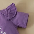 thumbnail image 6 of TOOYOU Girls Summer Outfit Sets Short Sleeve Daddy Mama Saying Romper Floral Shorts Headband For Baby Girls Matching Outfits Size 6 -9 Months Purple, 6 of 9