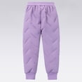 thumbnail image 2 of UngA Kids Boys Girls Snow Pant with Lined Fleece Waterproof Puffer Pants Warm Trousers Winter Pants for Boys Girls (Purple,8-9 Years), 2 of 8