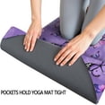 thumbnail image 3 of Purple Butterfly Pattern Hot Yoga Mat Towel Non Slip for Hot Yoga - Quick-Drying Yoga Mat Cover with 4 Corner Pockets with Travel Bag - Hot Yoga Towel Non Slip 74"x26", 3 of 6