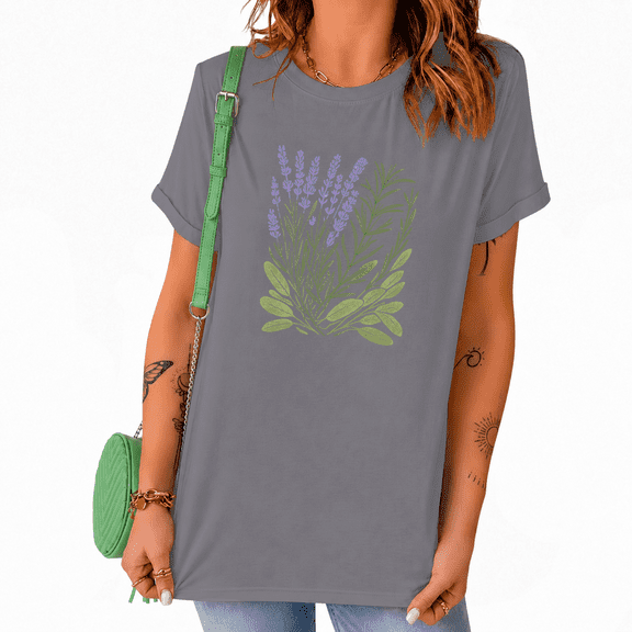 UNISHE Women's Graphic Tee Celestial Witchy Aesthetic Print Short Sleeve Crewneck Top