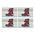 thumbnail image 2 of MKHERT Wood Travel Quote On Boot Silhouette Placemats Table Mats for Dining Room Kitchen Table Decoration 12x18 inch,Set of 4, 2 of 4