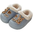 thumbnail image 6 of Gvdentm Baby Girl Slippers Boys Girls Shark Slippers for Toddler Kids - Cute Plush Warm Non-Slip Indoor Bedroom Winter Shoes(Light Blue,6.5), 6 of 7