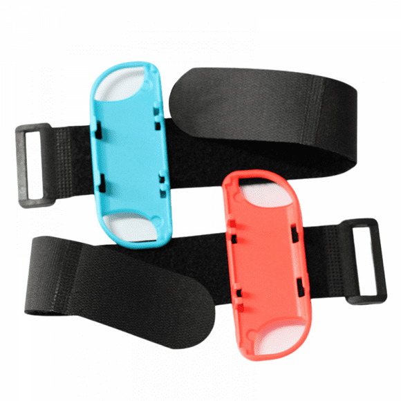 Wrist Bands for Just Dance 2021 2020 2019 and Zumba Burn It Up for Nintendo Switch Controller Game, Adjustable Elastic Strap for Joy-Cons Controller, Fit for 7-10 in Waist, 2 Pack(Blue and Red)