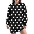 thumbnail image 1 of Summer Casual Dress,Ladies Fashionable and Casual Fall and Winter Round Neck Long Sleeved Printing Dress, 1 of 6