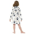 thumbnail image 7 of FORMRS Niños Bathrobe Unisex Hooded Robe Soft Plush Pajamas Sleepwear, Size 10-12T, Black Cat Paw, 7 of 7