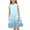 Light Blue, variant on CHEEREAM Girls Kids Summer Sleeveless Sundress Birthday Outfit Sequin Print Twirly Party Clothes 4-13 Years