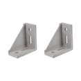 thumbnail image 1 of Soporte de esquina, 80 mm x 80 mm para perfil de extrusión de aluminio serie 4040, 2 piezas (plata), 1 of 3