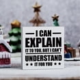 thumbnail image 5 of Zomyto 5"x5" Funny Office Gifts for Coworkers Wooden Box Sign Humor Home Office Desk Decor Cheer Up Boss Day Gifts for Women Boss Colleague Shelf Table Wall Decor, 5 of 6