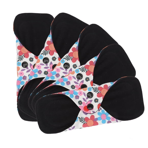 5pcs Reusable Menstrual Pads, Breathable & Highly Absorbent, Soft Cotton, Easy to Clean, for Women