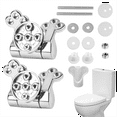 thumbnail image 7 of Toilet Seat Hinges Replacement Parts,Toilet Lid Hinges with Soft-Close Mechanism,Toilet Lid Hinges for All Toilet Seats,1 set toilet accessories,Silver, 7 of 7