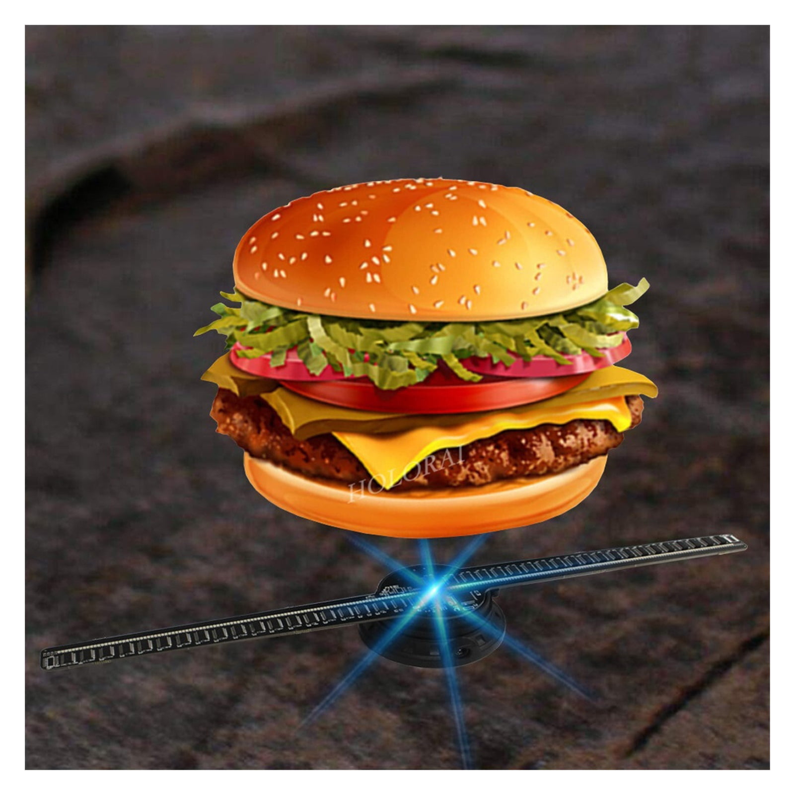 3D Hologram, 3d Wifi Fan Hologram Projector Advertising Display Hologram Fan Holographic Lmaging Lamp Display Advertising Logo Light Ideal Advertising Tool
